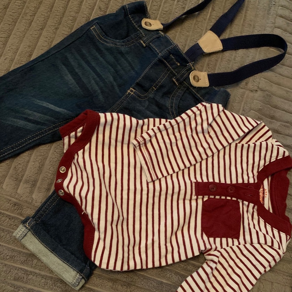 Jeans with suspenders